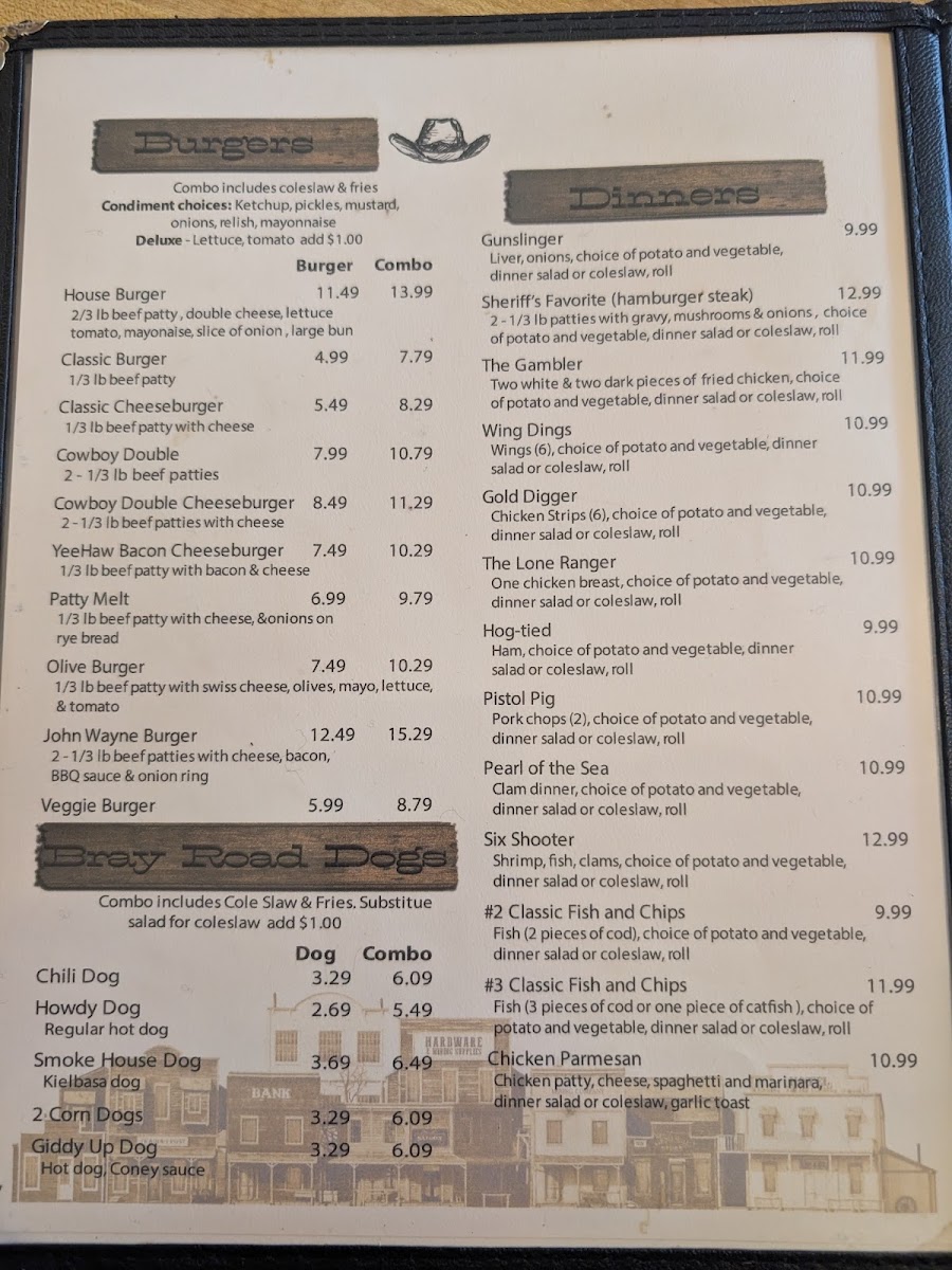 Bray Road Diner Menu - Image 1